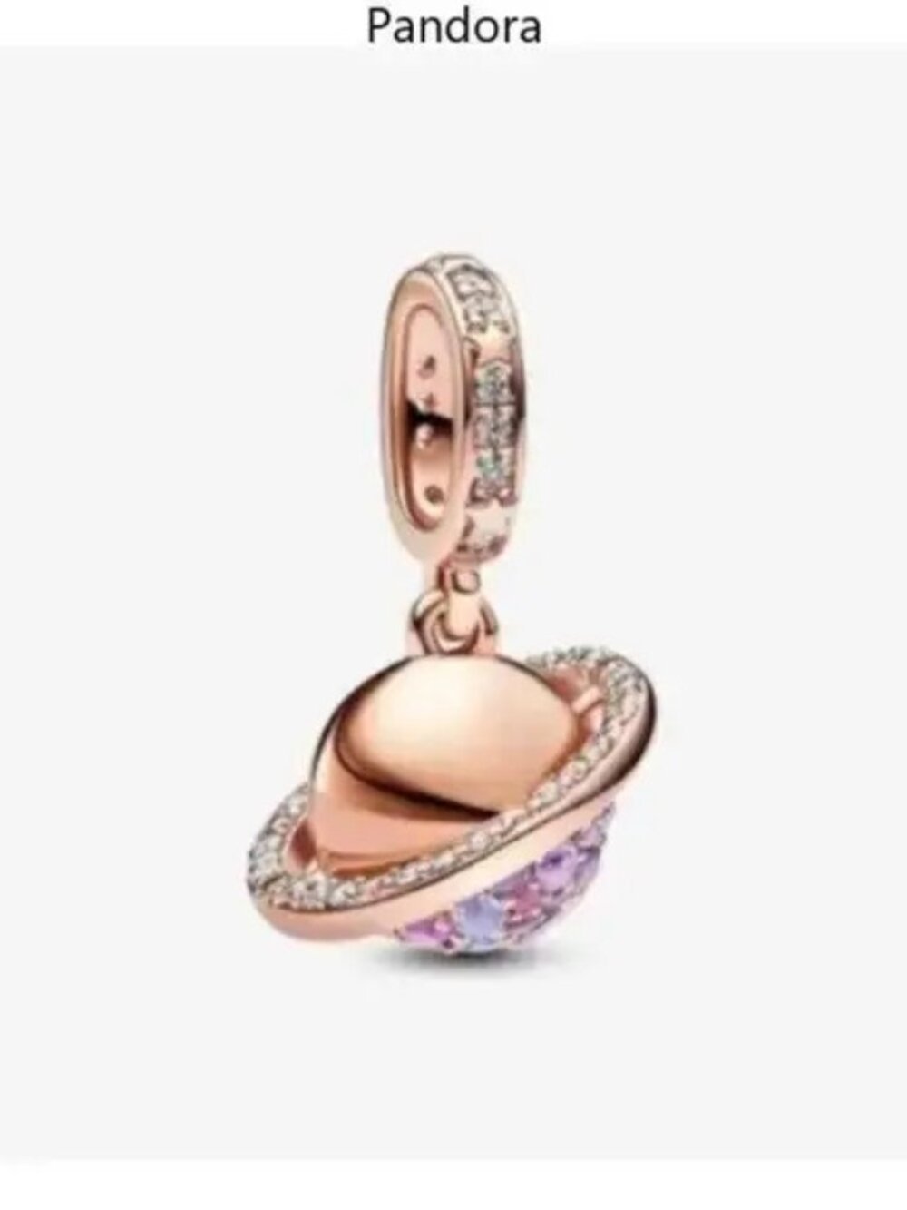 Pandora Planet Saturn Sparkling Dangle Charm